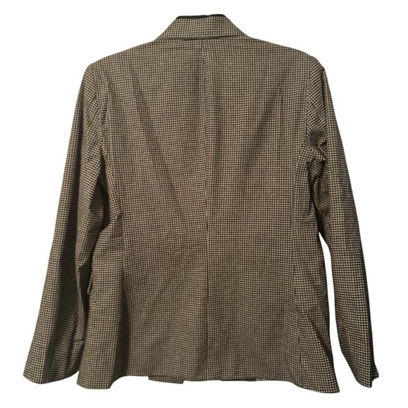 Free Assembly Womens Houndstooth Blazer Jacket Size M Cotton/Spandex Blend Doubl - Picture 10 of 12